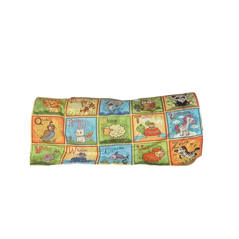 Zoo Animals ABC Educational Fabric Shower Curtain Kids Children